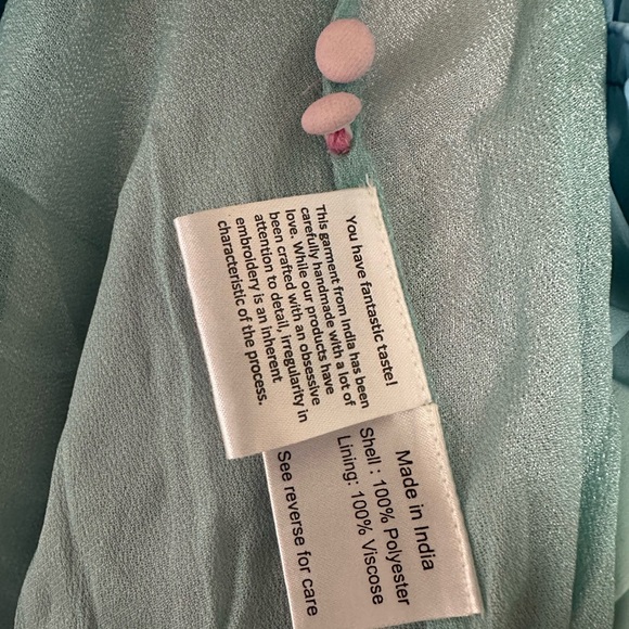 ROCOCO SAND Rainbow Tiered High-low Dress In White/pink - Picture 13 of 13